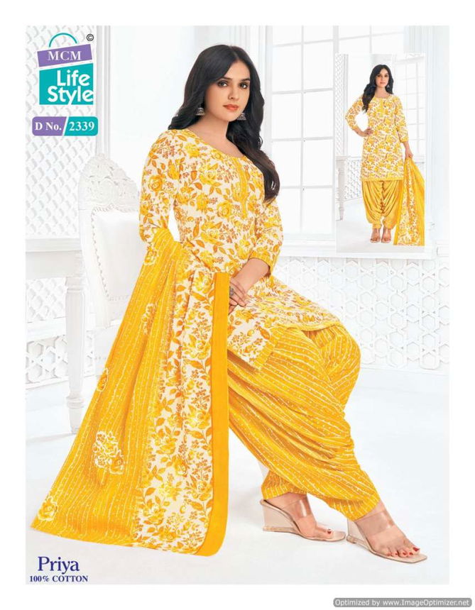 Priya Vol 23 By MCM Lifestyle Daily Wear Printed Cotton Dress Material Wholesale Market In Surat